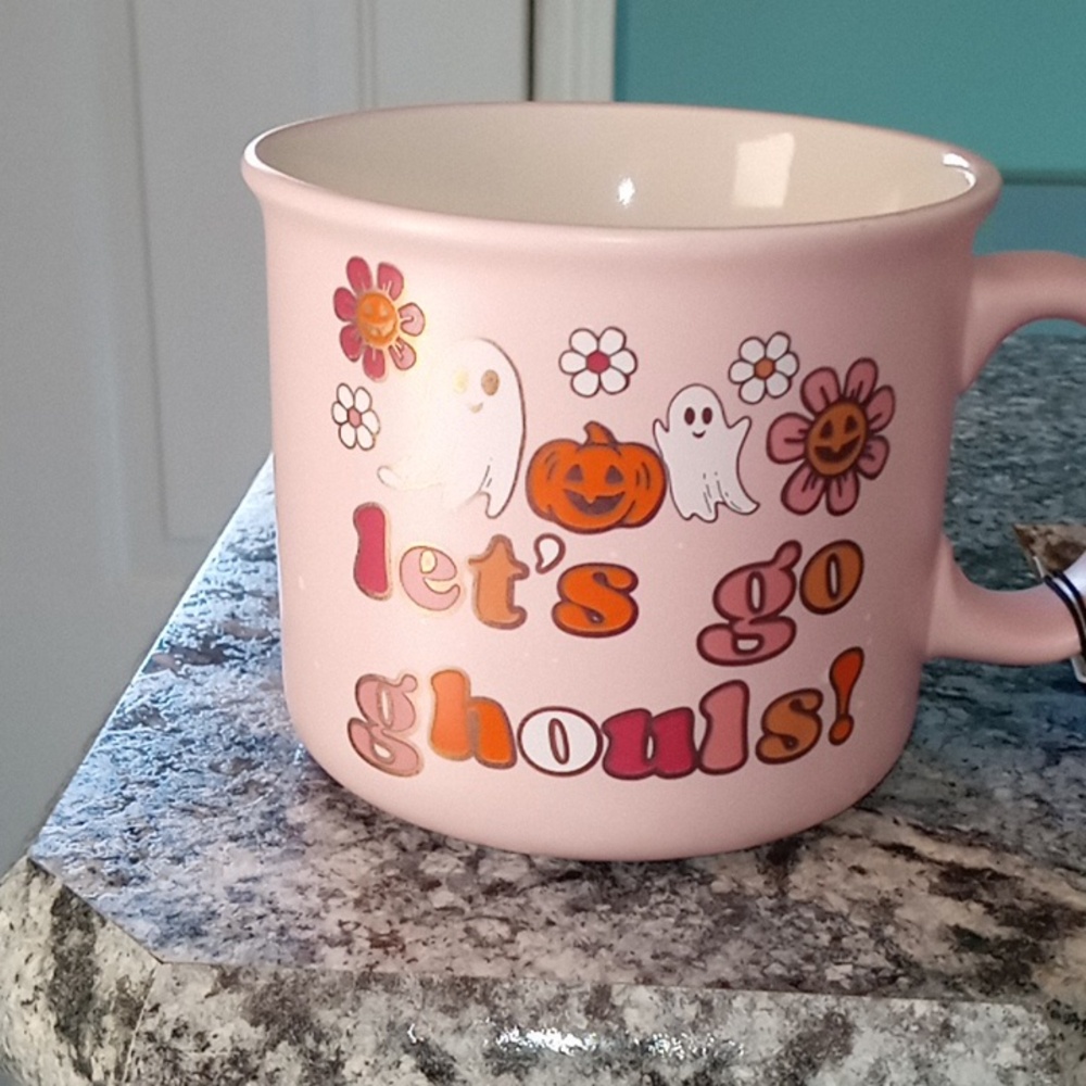 Cobwebs & Cauldrons Halloween Mug Pink 👻👻🎃🎃